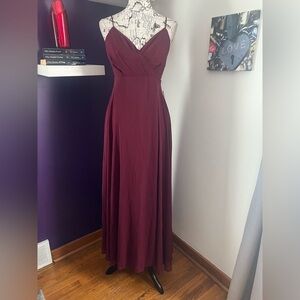 Birdy Grey Wine Colored Kaia Bridesmaid Gown NWT